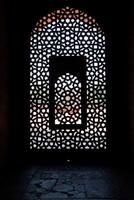 Marble carved screen window at Humayun's Tomb, Delhi photo