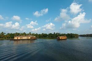 Houseboat on Kerala backwaters, India photo