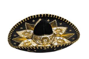 negro sombrero aislado foto