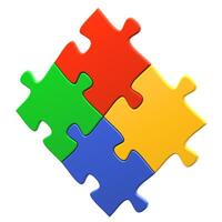 Jigsaw puzzle isolated photo