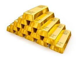 Gold bars pyramid photo