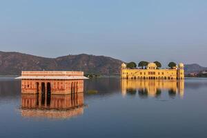 jal mahal agua palacio . jaipur, rajastán, India foto