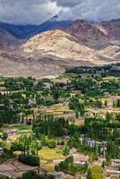 Leh city in Himalayas, Ladakh, India photo