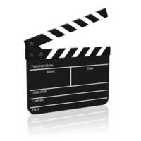 Clapboard isolated on white photo