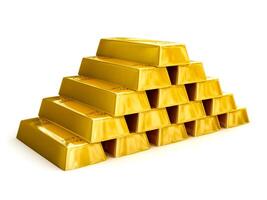 Gold bars pyramid photo