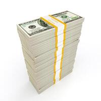 Money stack isolated  on white photo