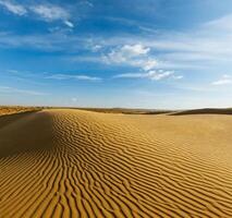 Dunes of Thar Desert, Rajasthan, India photo