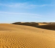 Dunes of Thar Desert, Rajasthan, India photo