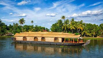 Houseboat on Kerala backwaters, India photo