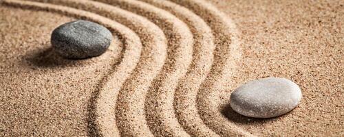 jardín japonés de piedra zen foto