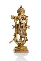 Krishna estatua en blanco foto