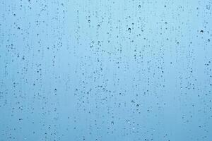 Rain drops on window photo