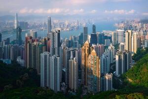 hong kong rascacielos horizonte paisaje urbano ver foto