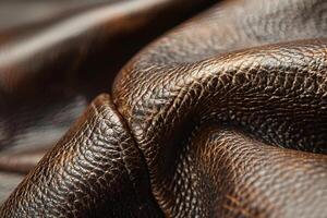 AI generated Close-Up of Leather Material photo