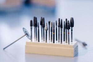 Grinding tools and drills for dental technicians photo