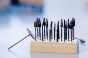 Grinding tools and drills for dental technicians photo