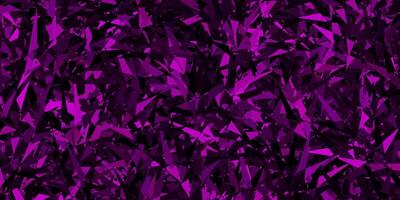 Dark Purple vector backdrop with lines, triangles.