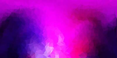 Dark purple, pink vector abstract triangle pattern.