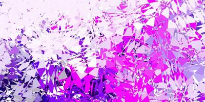 Dark purple, pink vector background with polygonal forms.