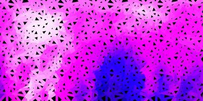 Light purple, pink vector abstract triangle texture.