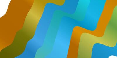 Light Blue, Yellow vector background with curved lines.