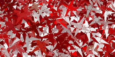 Light Red vector background with triangles.