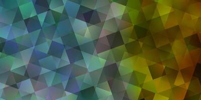 Light Blue, Yellow vector background with triangles, cubes.