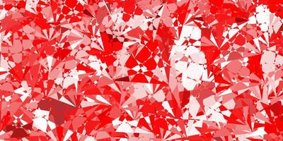 Fondo de vector rojo claro con formas poligonales.