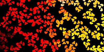 patrón de vector rojo oscuro, amarillo con formas abstractas.