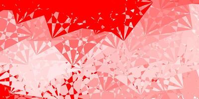 Light Red vector backdrop with triangles, lines.