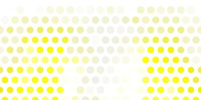 Light yellow vector template with circles.