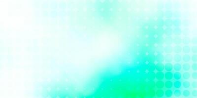 Light Green vector background with bubbles.