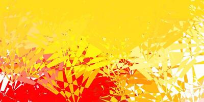 Light Red, Yellow vector backdrop with triangles, lines.