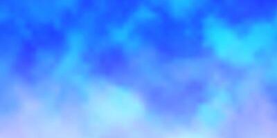 Dark BLUE vector background with clouds.