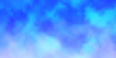 Dark BLUE vector background with clouds.