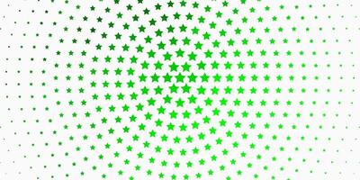 Light Green vector template with neon stars.