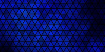 Dark BLUE vector template with crystals, triangles.