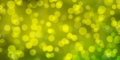 Light Green, Yellow vector background with circles.