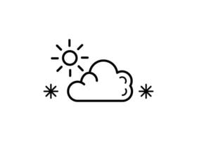 Sunny icon line design template isolated vector