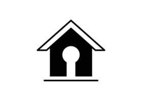 House and keyhole icon line design template isolated vector
