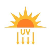 icono de radiación uv vector símbolo de luz ultravioleta solar para diseño gráfico, logotipo, sitio web, redes sociales, aplicación móvil, ilustración de interfaz de usuario.