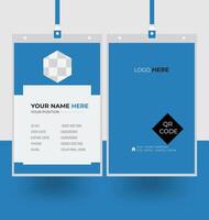 Simple business Id card design template. vector