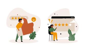 Feedback and review concept illustration vector