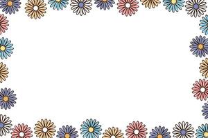 Garden flowers, plants, botanical background. Small bright flowers. Vector illustration.