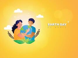 world Earth Day Enviralment Happy Background design vector