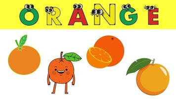 Animated video about fruit names. Suitable for children to study Preschool Learning Videos Kids Vocabulary words