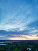 High Angle View of Harefield Town London, Uxbridge, England. United Kingdom During Sunset. April 3rd, 2024 photo