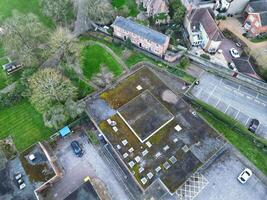 Aerial View of Central Leighton Buzzard Town of England Great Britain. March 29th, 2024 photo