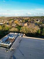 Aerial View of Central Leighton Buzzard Town of England Great Britain. March 29th, 2024 photo