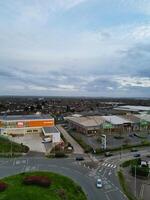 Aerial View of Bedford City of Bedfordshire, England UK During Windy and Cloudy Day. April 5th, 2024 photo